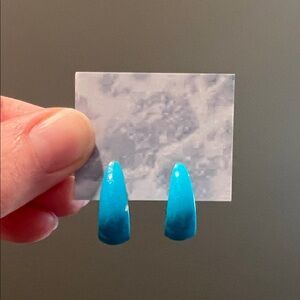 💝 10/$10 💝 Vibrant Retro Blue Earrings